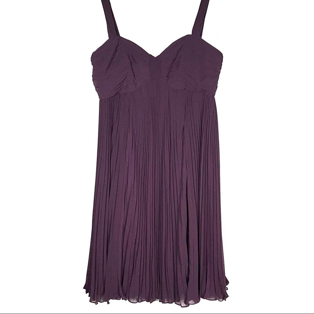 NWT Wtoo by Watters & Watters plum purple chiffon formal cocktail dress size 10